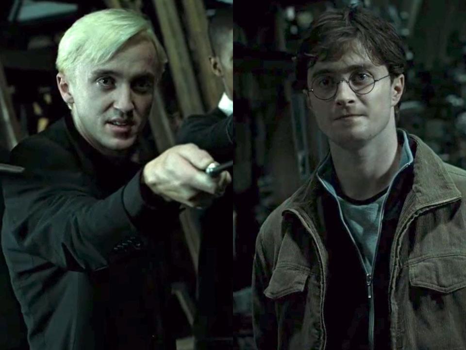 Tom Felton and Daniel Radcliffe in 