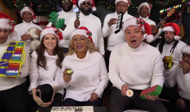 Anna Kendrick and Jimmy Fallon played a classic Christmas song on classroom instruments