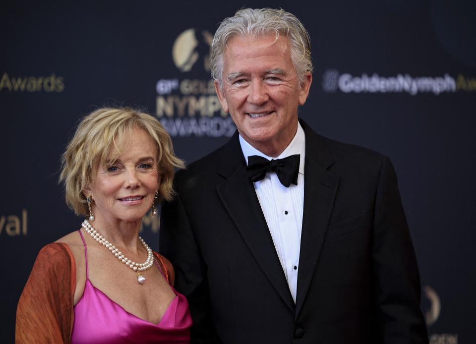 Patrick Duffy poses with Linda Purl