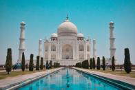 <p>Perhaps one of the best-known buildings, the Taj Mahal in India is often described as one of the wonders of the world. With its gorgeous ivory-white marble and picturesque <a href="https://www.housebeautiful.com/uk/garden/g35612268/buckingham-palace-gardens-royal-garden-book/" rel="nofollow noopener" target="_blank" data-ylk="slk:gardens;elm:context_link;itc:0;sec:content-canvas" class="link ">gardens</a>, we're not at all surprised it made the list. </p>