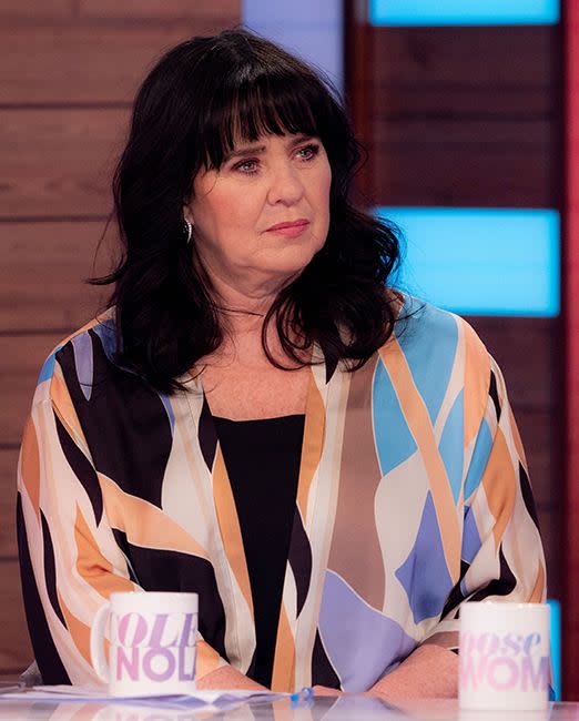 coleen nolan emotional on loose women in abstract print top