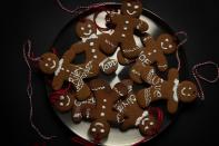 <p>Gingerbread people are a holiday classic. If decorating these treats are a family tradition, you can do it from afar. Just mail them the cookies, have them whip up the icing and <a href="https://www.theactivetimes.com/featured/coronavirus-social-distancing-family?referrer=yahoo&category=beauty_food&include_utm=1&utm_medium=referral&utm_source=yahoo&utm_campaign=feed" rel="nofollow noopener" target="_blank" data-ylk="slk:decorate together via a video call;elm:context_link;itc:0;sec:content-canvas" class="link ">decorate together via a video call</a>.</p> <p><a href="https://www.thedailymeal.com/best-recipes/gingerbread-people?referrer=yahoo&category=beauty_food&include_utm=1&utm_medium=referral&utm_source=yahoo&utm_campaign=feed" rel="nofollow noopener" target="_blank" data-ylk="slk:For the Gingerbread People recipe, click here.;elm:context_link;itc:0;sec:content-canvas" class="link ">For the Gingerbread People recipe, click here.</a></p>