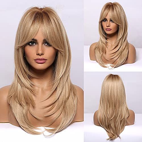 10) Long Ash Blonde Wig