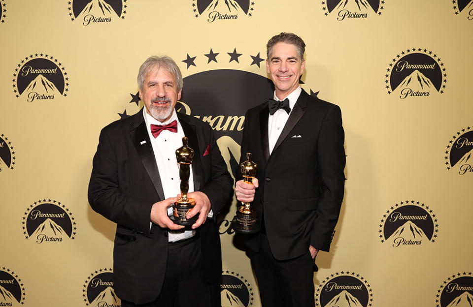 Mark Weingarten and Al Nelson attend Paramount Pictures' Oscars After Party at Mother Wolf on March 12, 2023 in Los Angeles, California.
