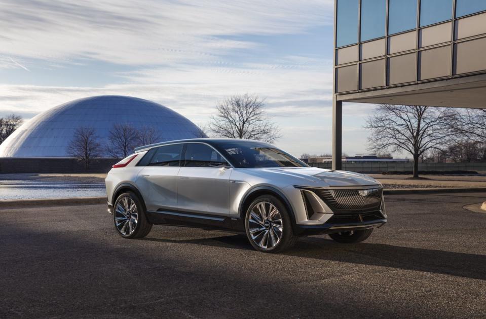 cadillac lyriq pairs next generation battery technology with a bold design statement which introduces a new face, proportion and presence for the brand’s new generation of evsimages display show car, not for sale some features shown may not be available on actual production model