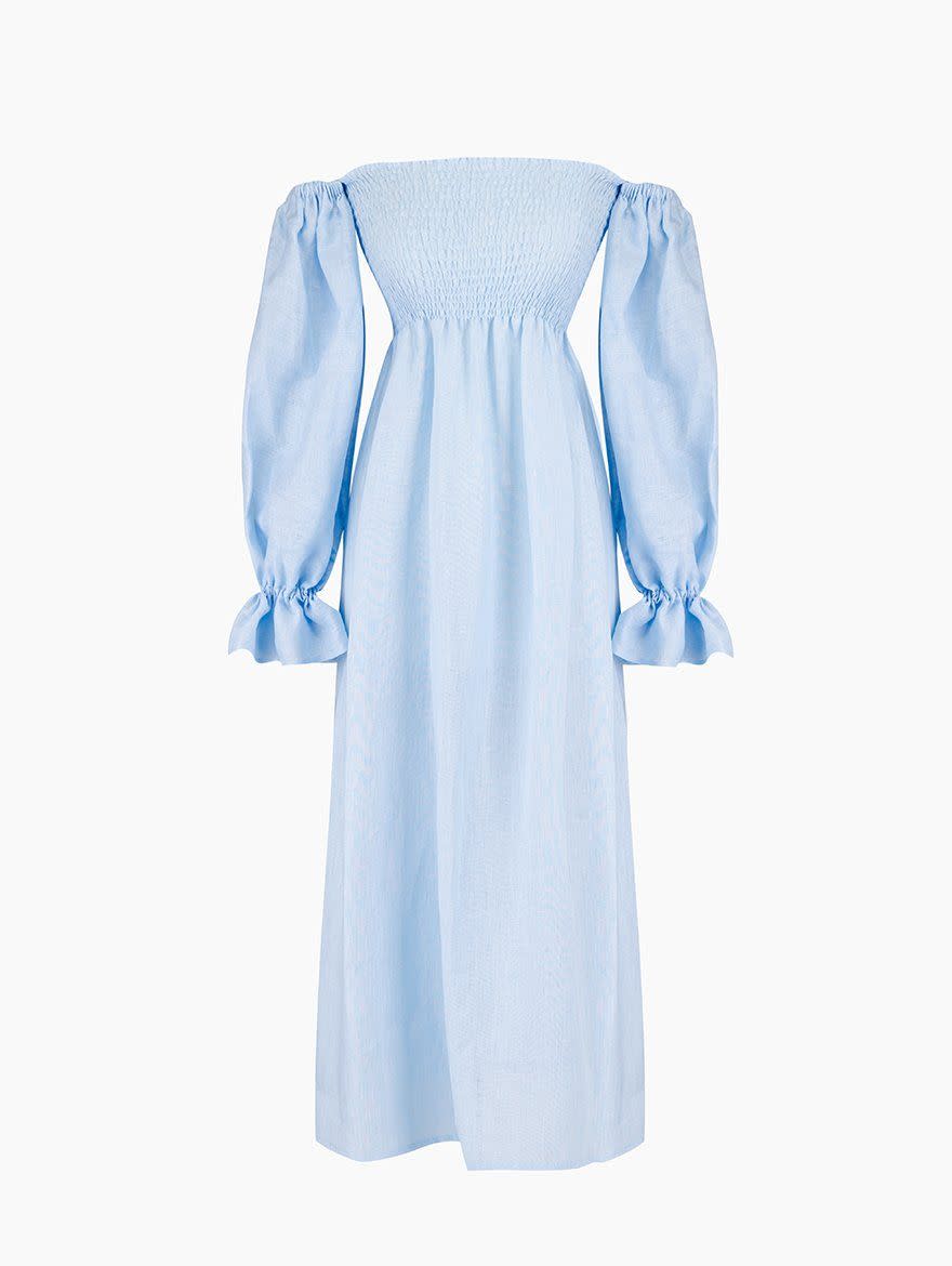 Sleeper blue linen dress