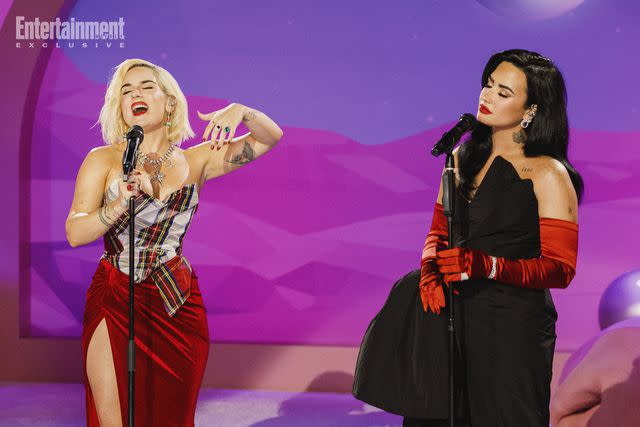 <p>Tori Time/OBB Media</p> Jojo and Demi Lovato on 'A Very Demi Holiday Special'