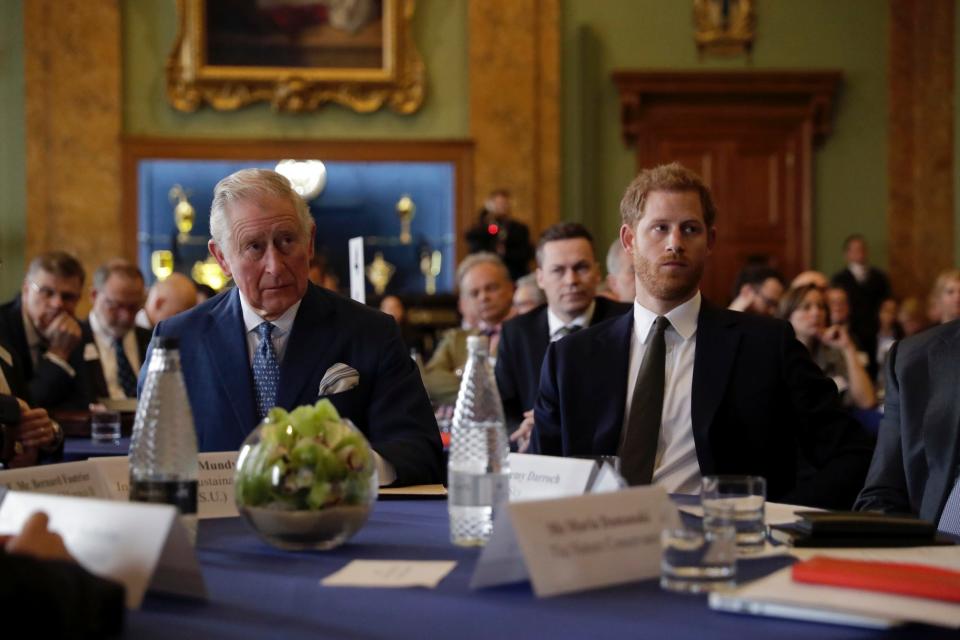 Prince Harry and Prince Charles attend the "International Year of The Reef" 2018 meeting