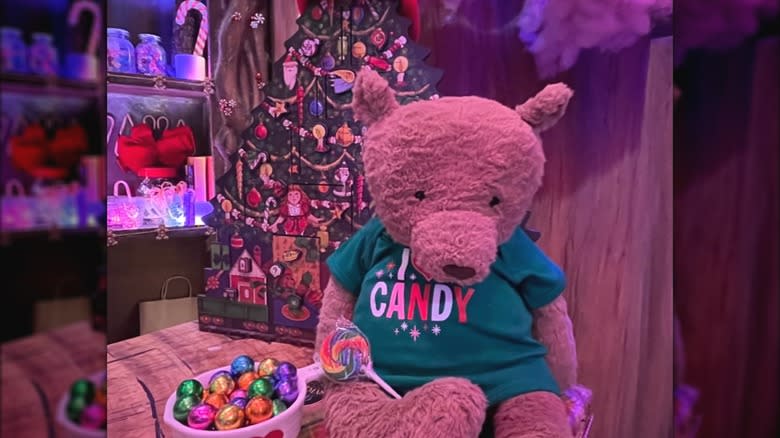 Toy bear and candy