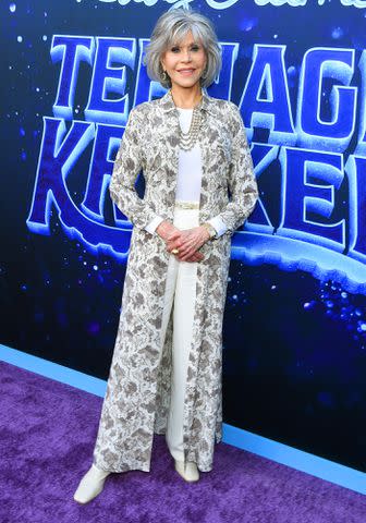 <p>Gilbert Flores/Variety via Getty Images</p> Jane Fonda attends the premiere of Ruby Gillman, Teenage Kraken