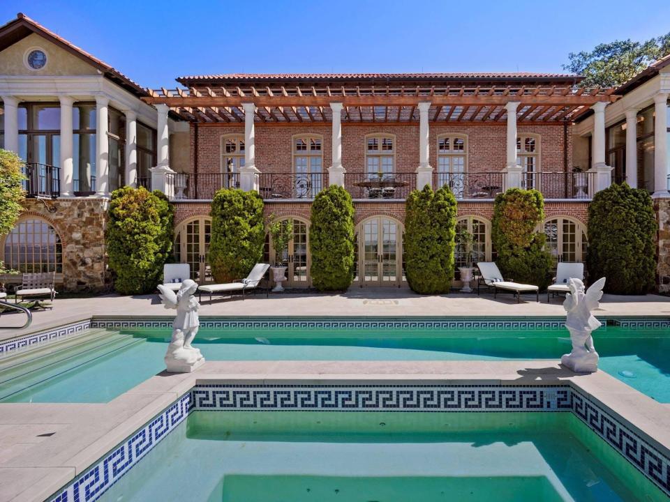 pool area gibson island mansion