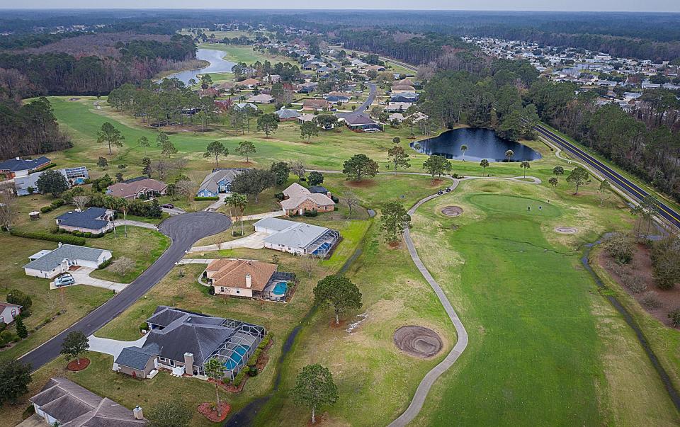 An aerial photo of the St. Johns Golf Club and the surrounding Cypress Lakes community in Elkton was taken prior to the course closing in late 2021 for a renovation. It will reopen on Nov. 29.