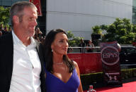 <p>NFL player Brett Favre and wife Deanna Favre arrive at the 2008 ESPY Awards held at NOKIA Theatre L.A. LIVE on July 16, 2008 in Los Angeles, California. The 2008 ESPYs will air on Sunday, July 20 at 9PM ET on ESPN. (Photo by Alberto E. Rodriguez/Getty Images)</p>