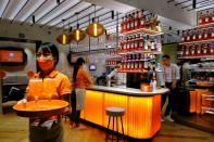 General view at a Campari inauguration of a new brand house for Aperol, its best-selling beverage, in Venice, Italy