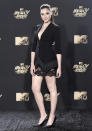 <p>While Gadot is a fan of flats, she brought out the stilettos, pairing them with a tuxedo top and a lace skirt for last month’s 2017 MTV Movie and TV Awards. She also <a rel="nofollow" href="https://www.yahoo.com/celebrity/wonder-woman-gal-gadot-brings-trailer-mtv-movie-014004457.html" data-ylk="slk:dropped the final trailer;elm:context_link;itc:0;sec:content-canvas;outcm:mb_qualified_link;_E:mb_qualified_link;ct:story;" class="link  yahoo-link">dropped the final trailer</a> for the much-anticipated <i>Wonder Woman</i>. (Photo: Richard Shotwell/Invision/AP) </p>