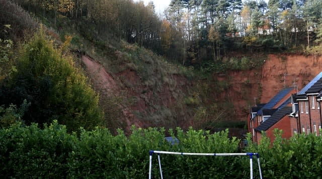 A mudslide which forced an evacuation in Mansfield