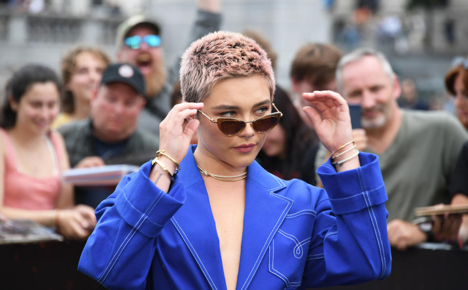 Florence Pugh promoting Oppenheimer