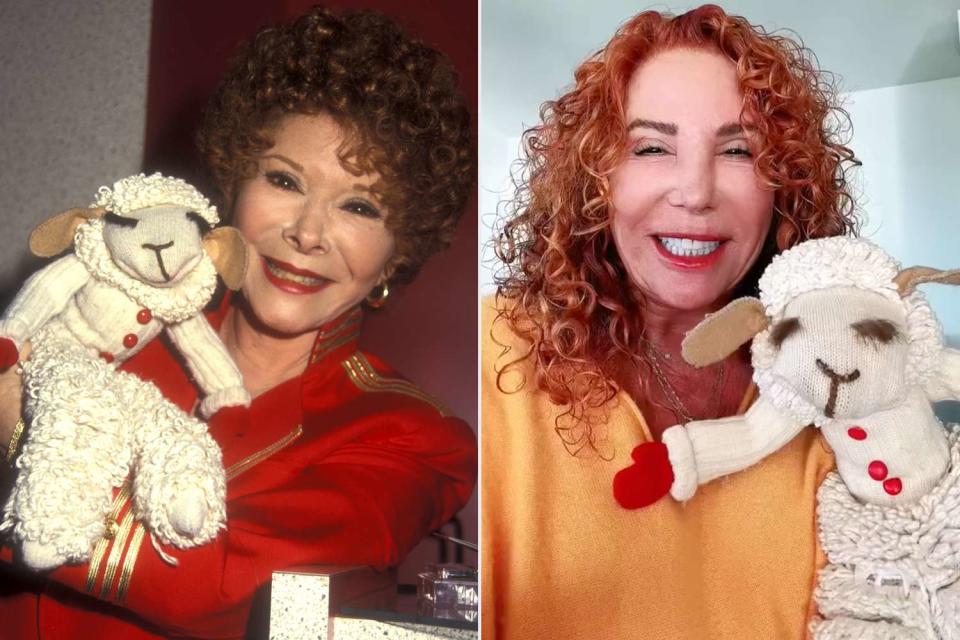 <p>Barry King/WireImage; Mallory Lewis/TikTok</p> Shari Lewis (L), Mallory Lewis (R), both with Lamb Chop