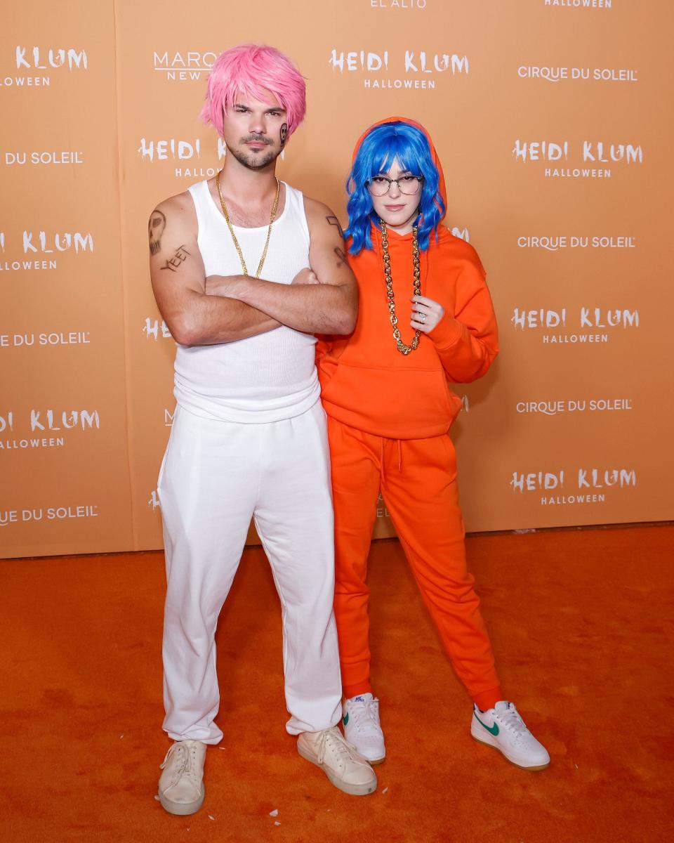 Taylor Lautner and Tay Lautner attend the 2023 Heidi Klum Hallowe'en Party.