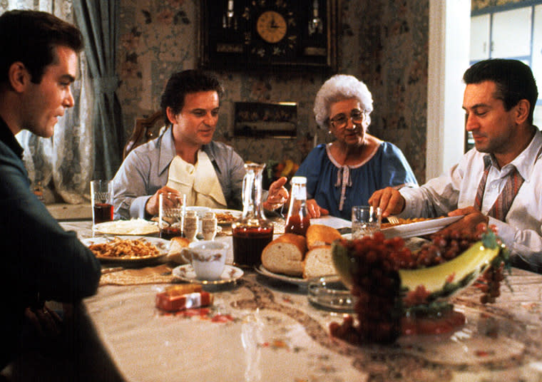 Martin Scorsese's real mother played Tommy's mum for the famous dinner scene (Credit: Warner Bros)