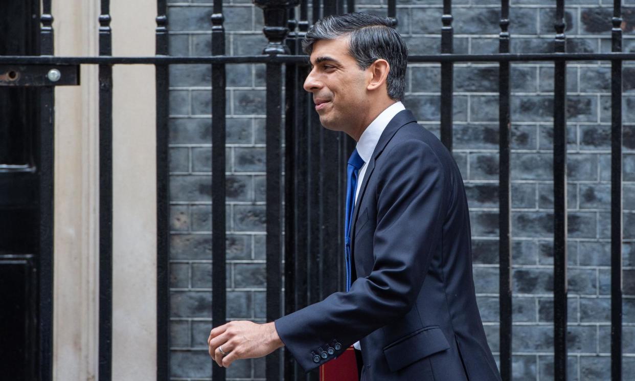 <span>Rishi Sunak addressed the 1922 Committee on Wednesday afternoon, where criticism of him was muted despite many Tory MPs’ fears about their future.</span><span>Photograph: Thomas Krych/Zuma Press Wire/Rex/Shutterstock</span>