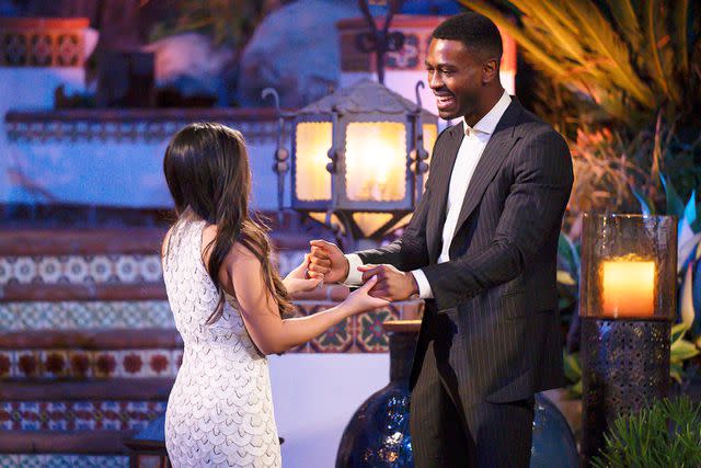 <p>Disney/John Fleenor</p> Jenn Tran meets Marvin on 'The Bachelorette' season 21