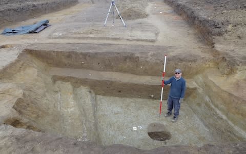 View of the defensive ditch at Ebbsfleet during the University of Leicester's excavation in 2016 - Credit: University of Leceister 