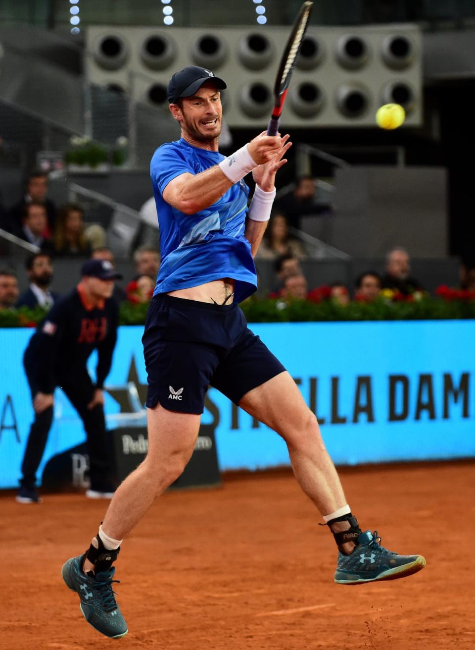 Andy Murray wearing bespoke Under Armour shoes a the Madrid Open in 2022 (Getty Images)