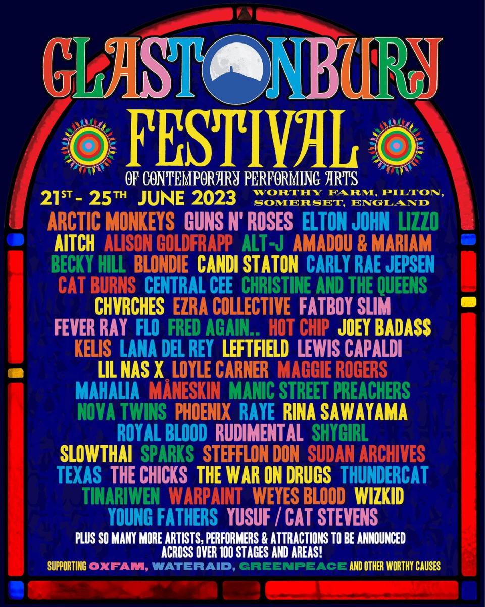 Glastonbury has released their line-up poster (Glastonbury Festival)