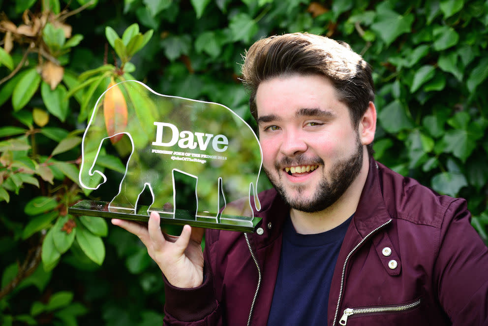 Comedian Adam Rowe has won the 11th annual award for Dave’s Funniest Joke Of The Fringe in Edinburgh (Picture: PA)