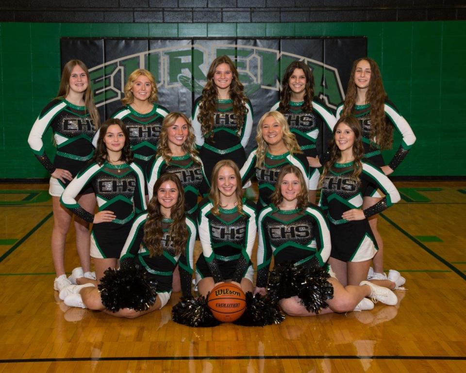 The Eureka High School competitive cheerleading team will compete at the IHSA state finals in February 2023.