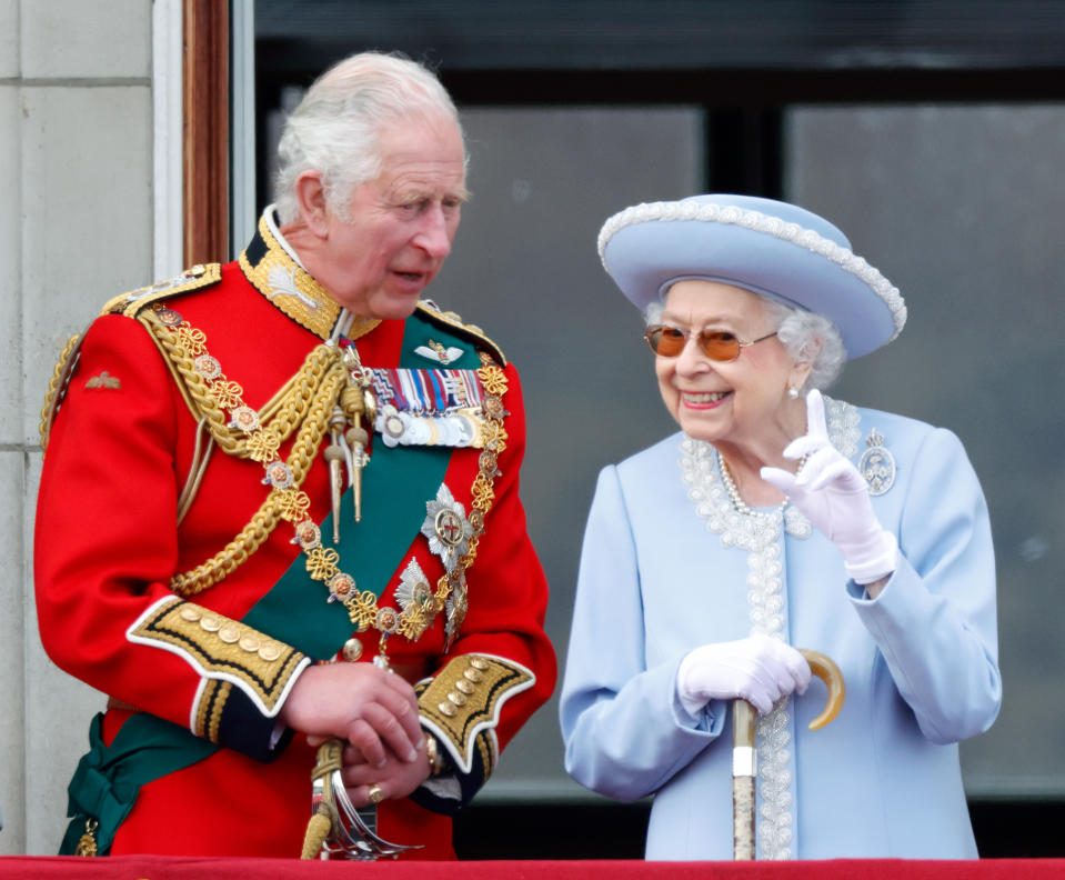 Queen Elizabeth and Prince Charles together