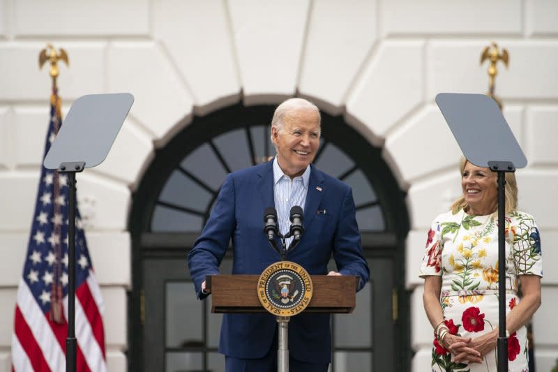 President Joe Biden inched closure to officially securing the Democrat's nomination for president on Tuesday after wining primary races in Montana, New Jersey, New Mexico, South Dakota and Washington, D.C. Photo by Al Drago/UPI