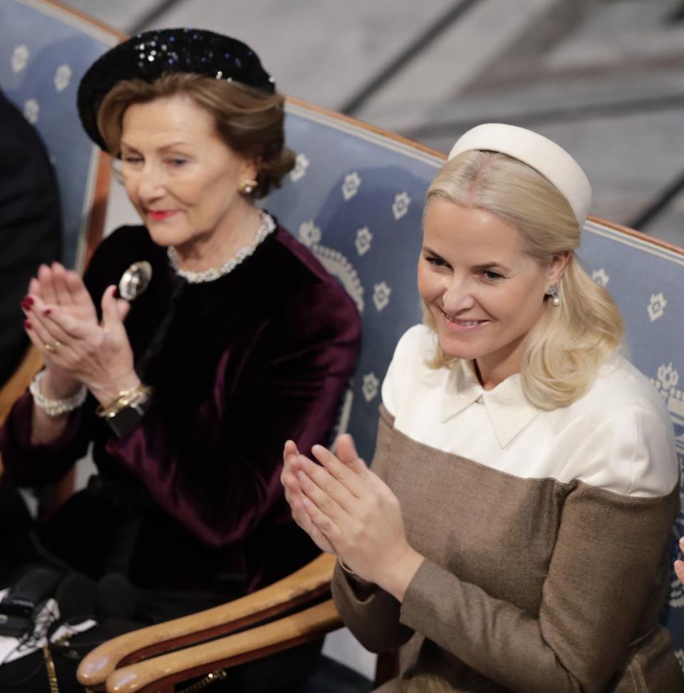 Queen Sonja of Norway and Princess Mette-Marit