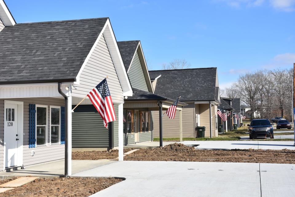 New homes developed by David Ford, of JDF Properites, on Eno Road near the intersection with Highway 48 South in Dickson County.