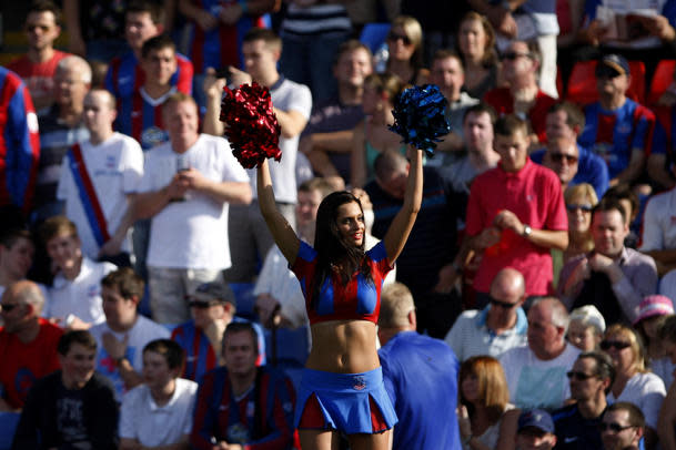 Crystal Palace cheerleader, Dan Istitene/Getty Images