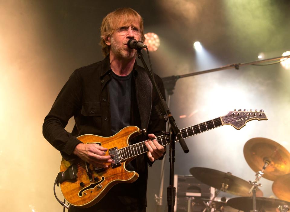 Trey Anastasio of the band Phish performs during an exclusive concert for SiriusXM and Pandora listeners at Philadelphia's The Met in 2019.