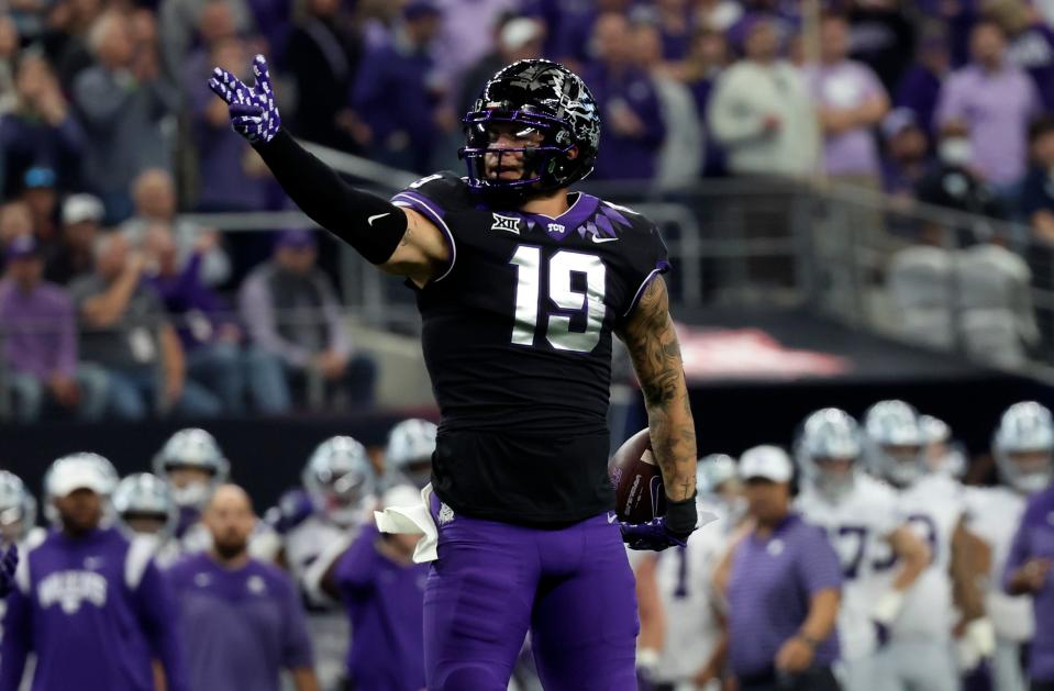 Tight end Jared Wiley will lead a revamped set of receivers for TCU, which must find some new weapons in the passing game. Wiley began his career at Texas.