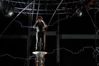 NEW YORK, NY - OCTOBER 08: David Blaine attends the "Electrified: 1 Million Volts Always On" stunt finale at Pier 54 on October 8, 2012 in New York City. (Photo by Laura Cavanaugh/Getty Images)
