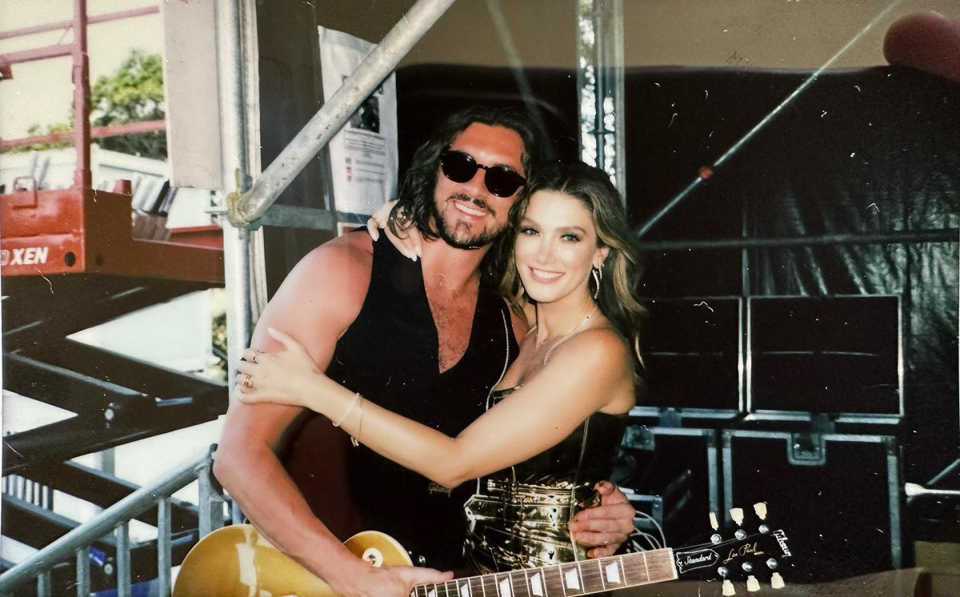 Delta Goodrem and Matthew Copley.