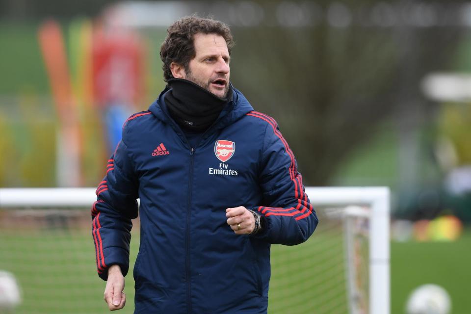Assistant coaches Aaron D'Antino and Leanne Hall will step in for Montemurro: Arsenal FC via Getty Images