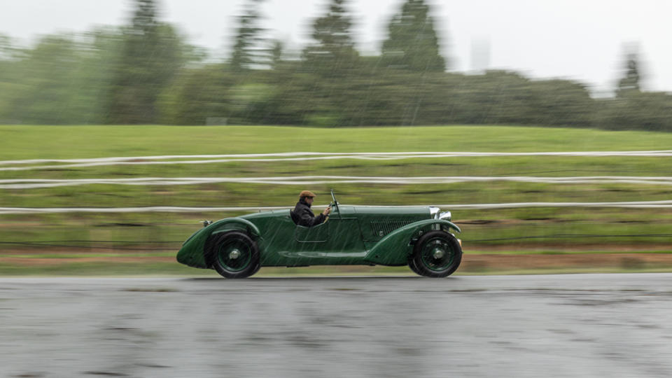 Driving the 1933 Bentley 4 ¼ Liter "Eddie Hall" race car.