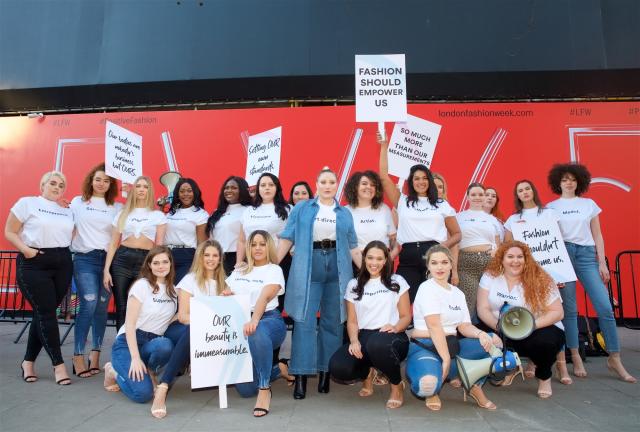 Plus-Size Models Staged a Protest During London Fashion Week