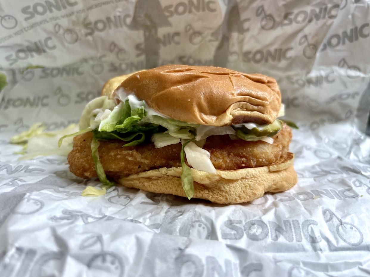 the crispy chicken sandwich from sonic drive in