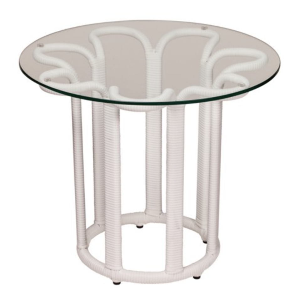 Calla Outdoor Side Table, White