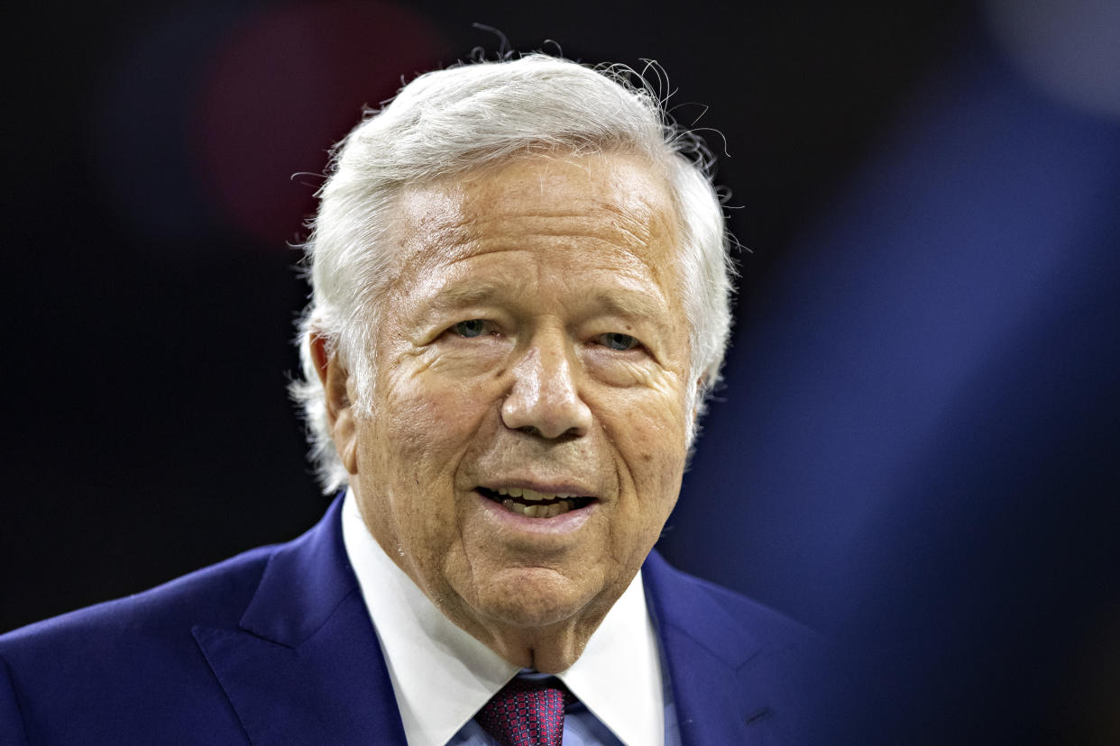 Patriots owner Robert Kraft used his resources to get and distribute more than 1,000 masks this week. (Photo by Wesley Hitt/Getty Images)