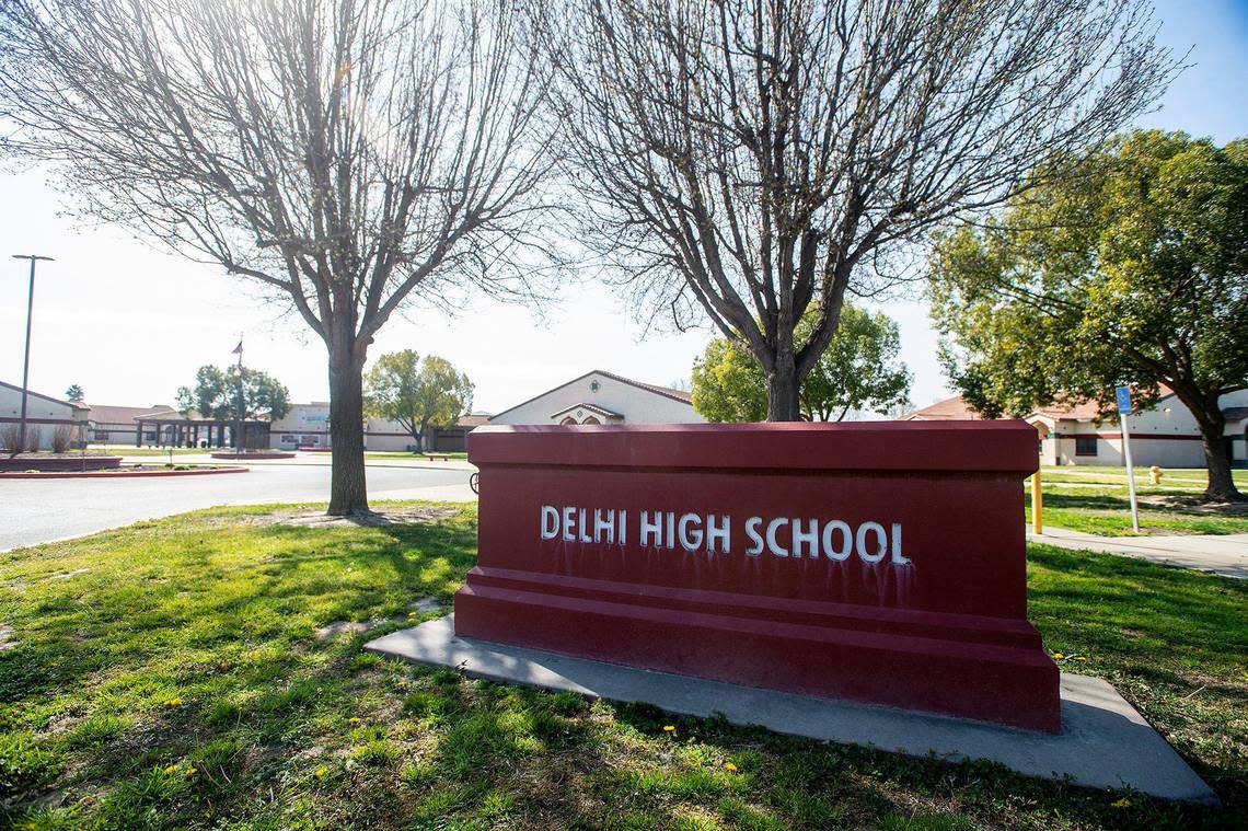 Delhi High School, located at 413 Main St. in Delhi, Calif., on Tuesday, Feb. 21, 2023.