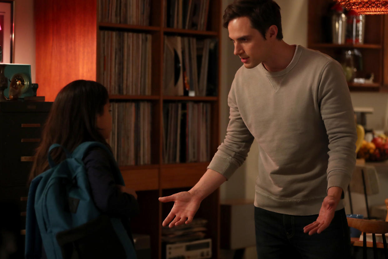 Alison Fernandez as Lucy and Andrew J. West as Henry in <em>Once Upon a Time</em>. (Photo: Jack Rowand/ABC)