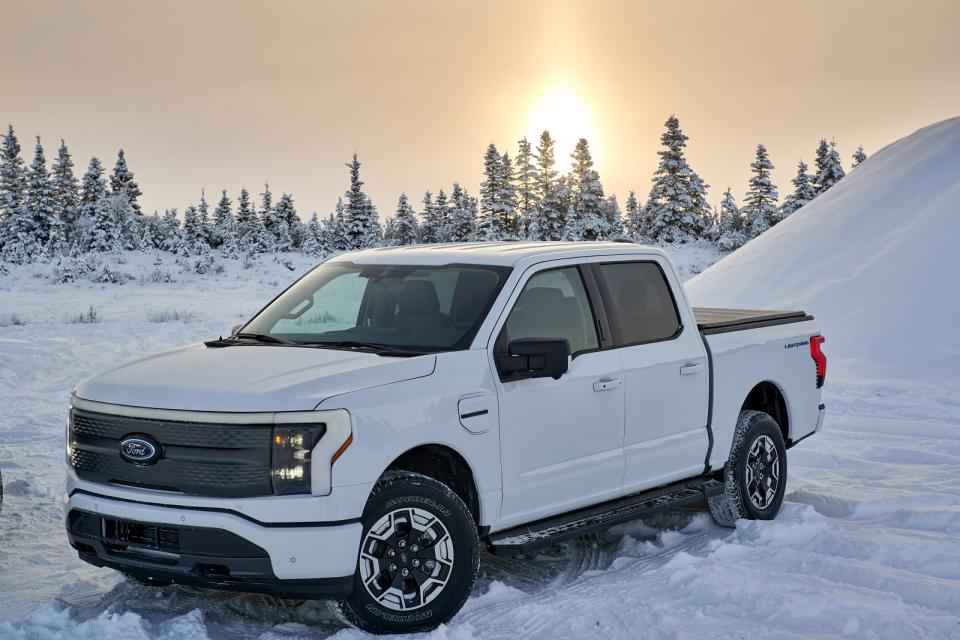 <p>Ford has been one of the first out of the blocks with an all-electric pick-up truck, which is big news in the US. It would also make for a useful working vehicle in the UK, but the F-150 Lightning is not available over here, though Ford has brought one over for the press to assess.</p><p>The Lightning does everything a petrol- or diesel-powered F-150 can, but it has a unique EV platform. The battery provides an official range of up to 240 miles on a full charge, and the Lightning can tow up 7700lbs (3492kg). It can also see off 0-60mph in 4.1 seconds thanks to the dual electric motors giving a combined 572bhp; some US owners have observed however that both towing and cold weather can greatly lower its range.</p>