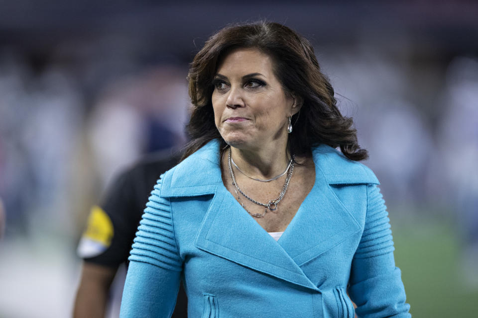 Michele Tafoya worked as NBC's sideline reporter on 